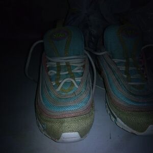 Nike Layered Wave Sneakers - Teal, Olive, Pink, White